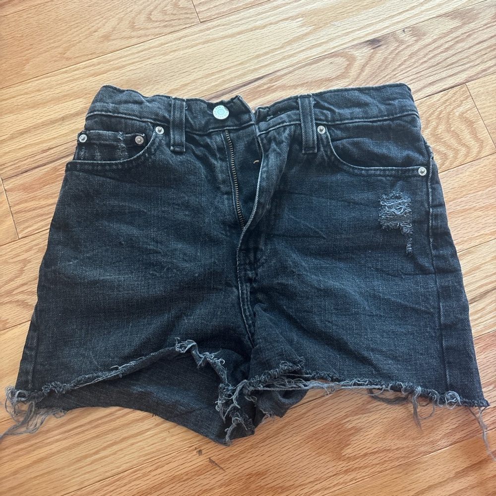 Black Distressed Denim Shorts- Urban outfitters